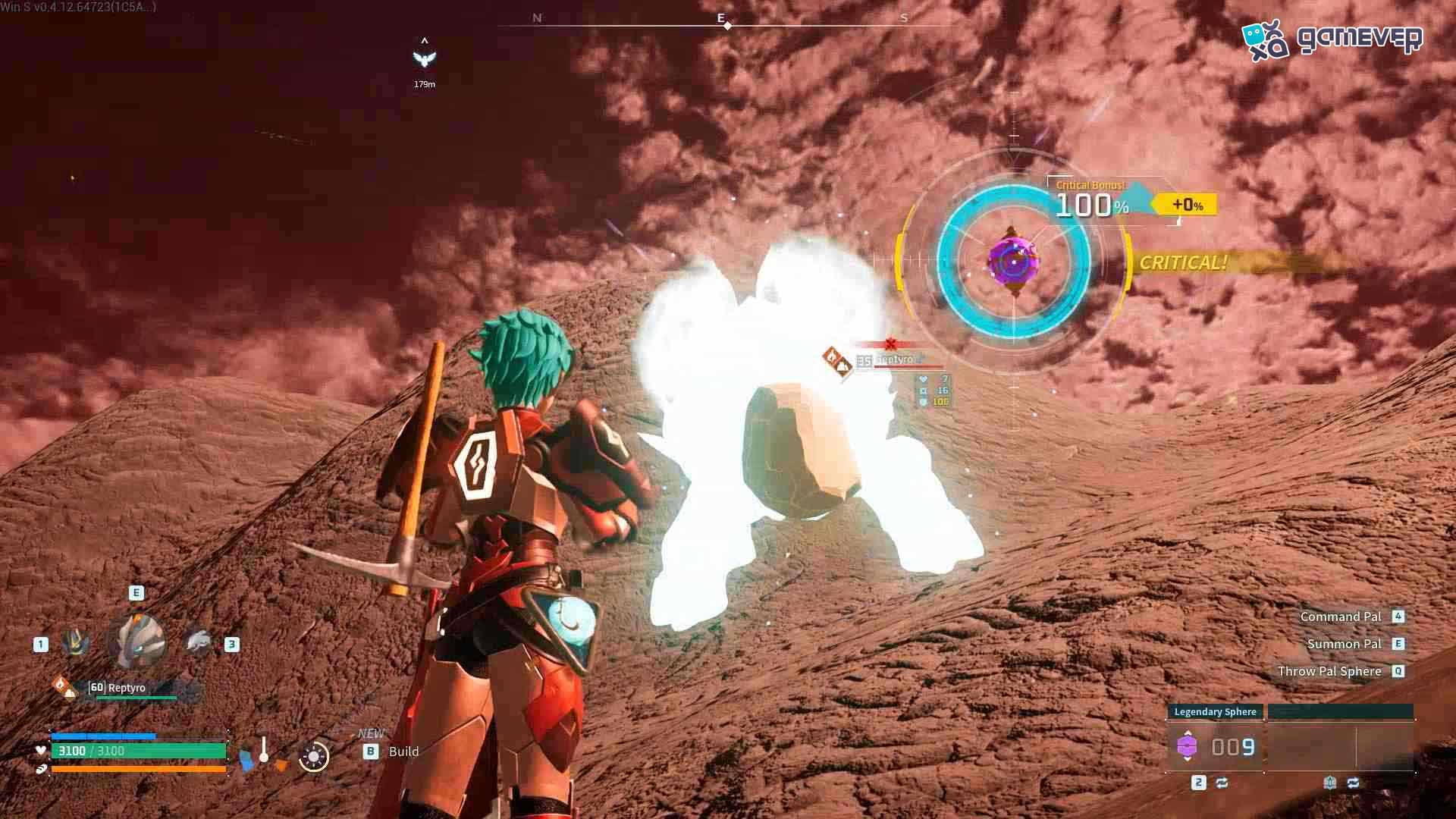 Lanza Esferas Hyper o Ultra para capturar a Reptyro.
