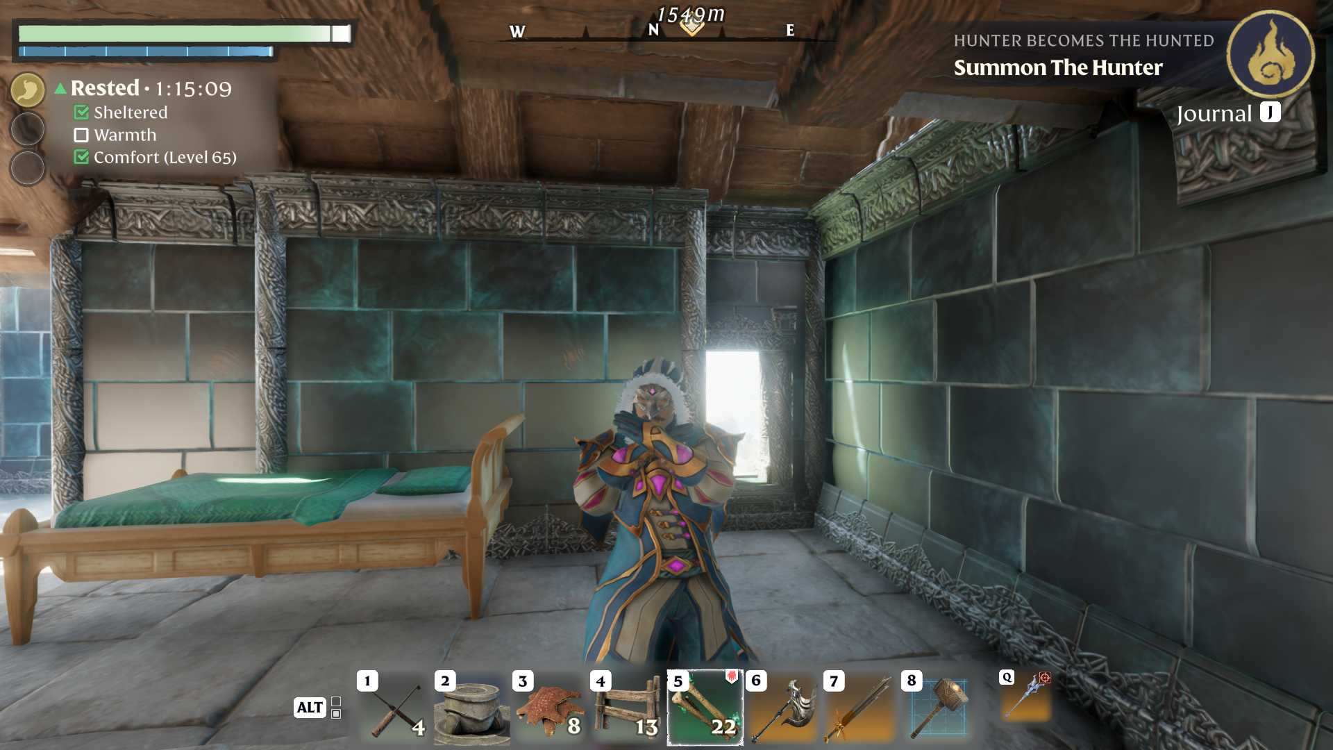 Share a solemn moment with the Sad emote by the evening embers