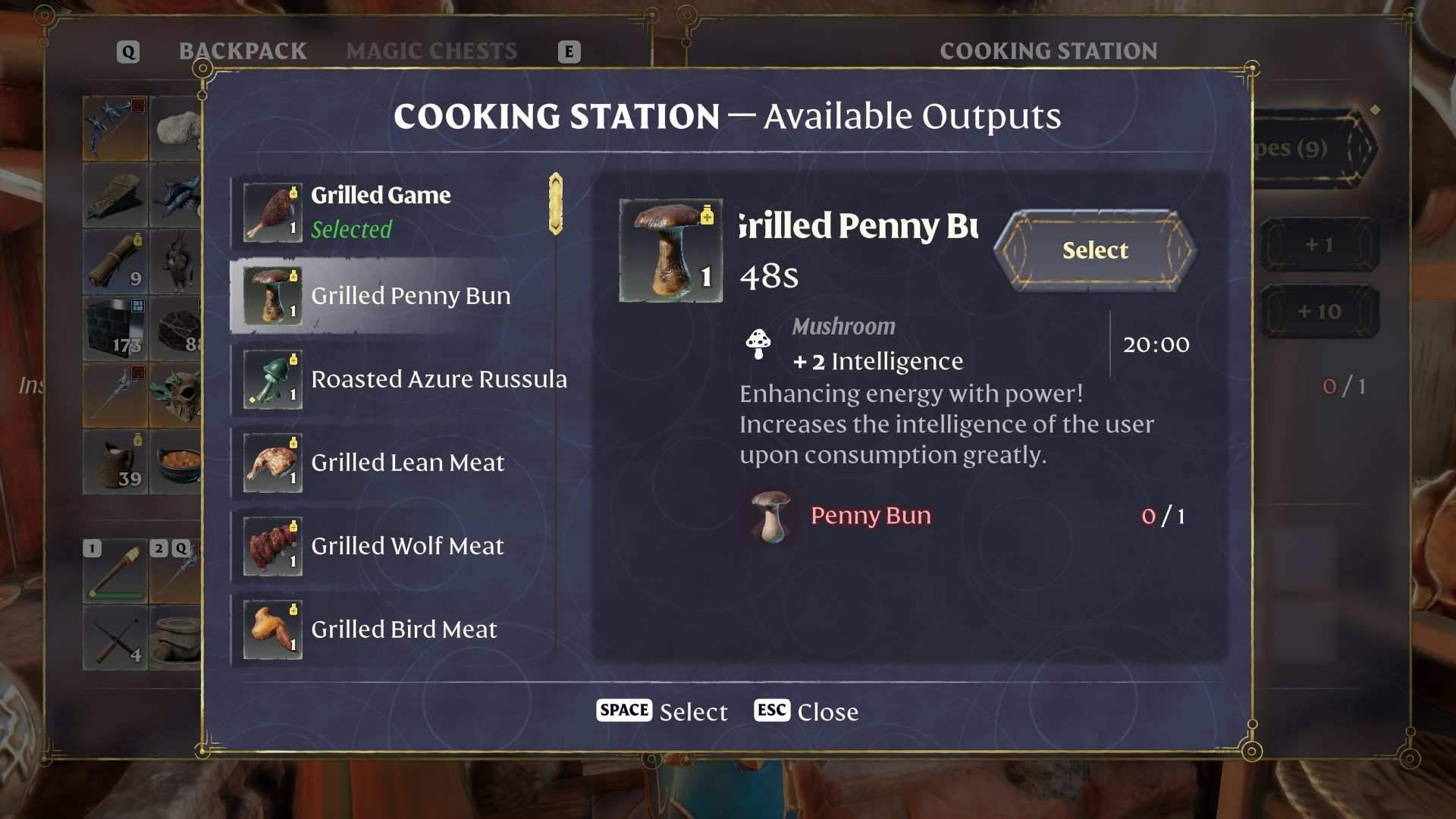 Grill your Penny Buns at the campfire for bigger buffs
