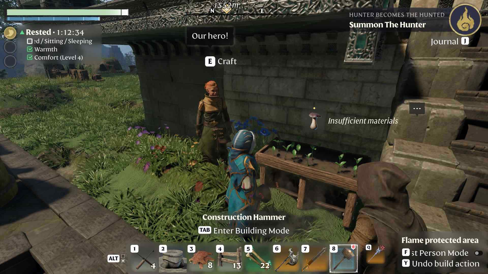 Summon the Farmer NPC and prepare your farm soil