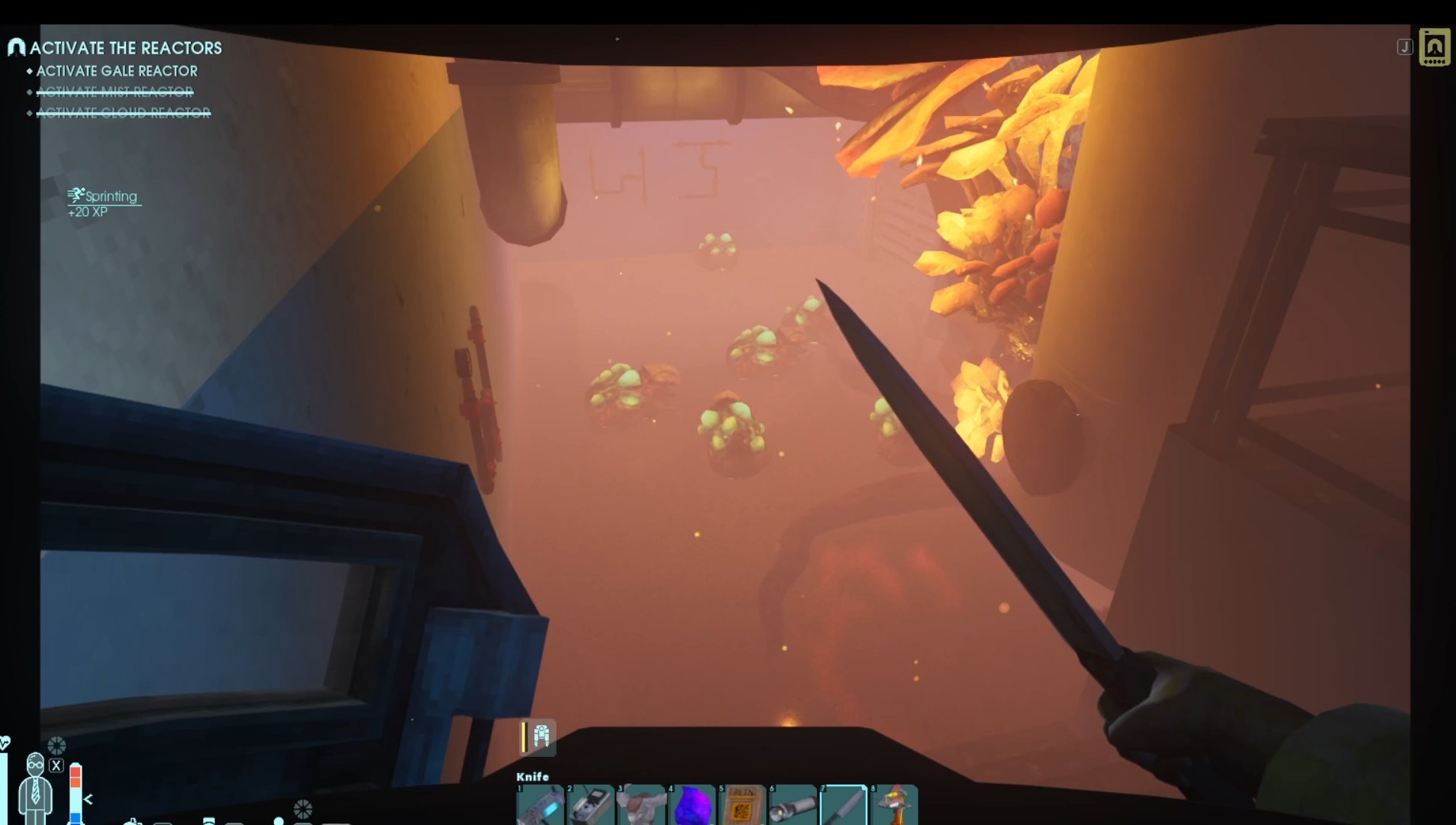 Equip a gas mask before entering the Mist Reactor in Abiotic Factor