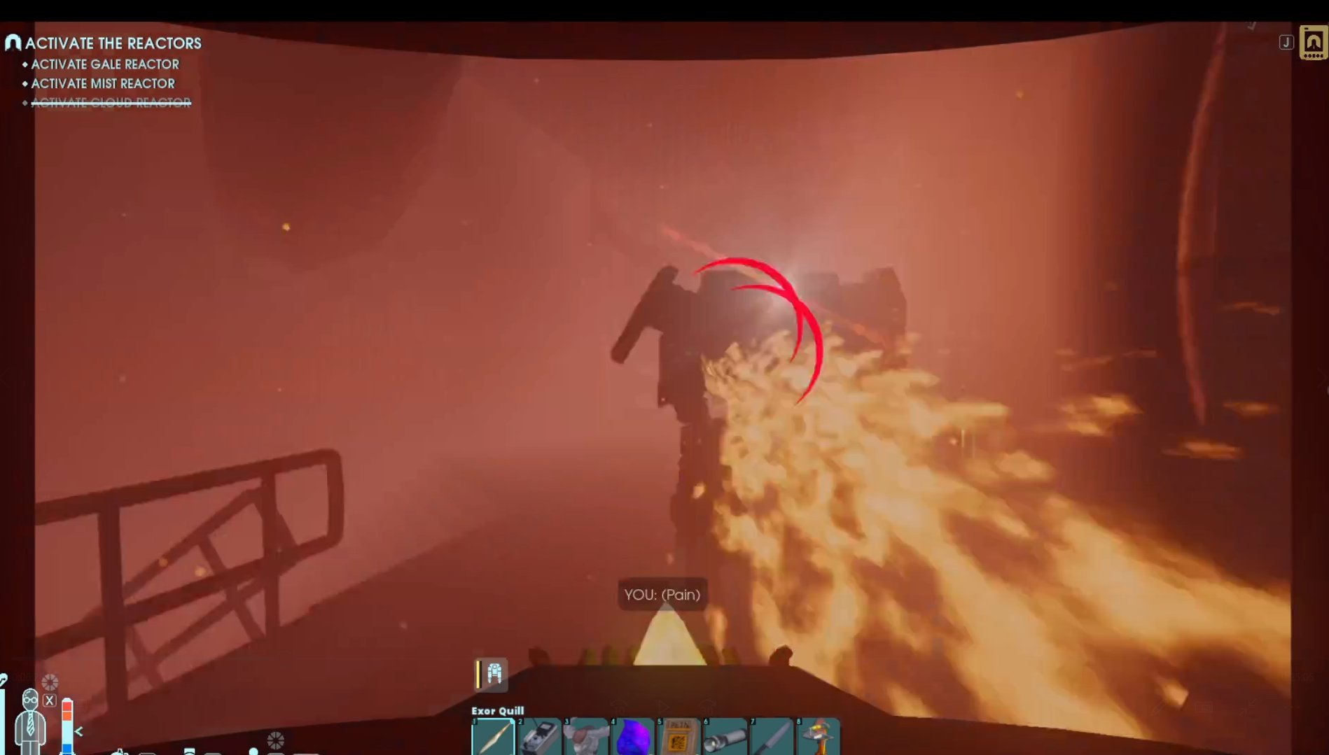 Dodge acid attacks while fighting the Corrupted Robot in Abiotic Factor