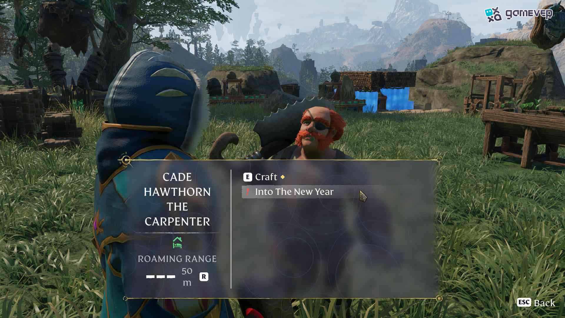 Habla con Cade Hawthorn en tu base para iniciar la misión para Mei-Chin en Enshrouded.