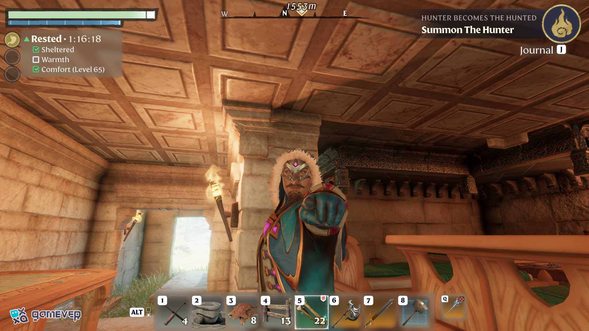 Adopta una pose victoriosa en el corazón de Enshrouded