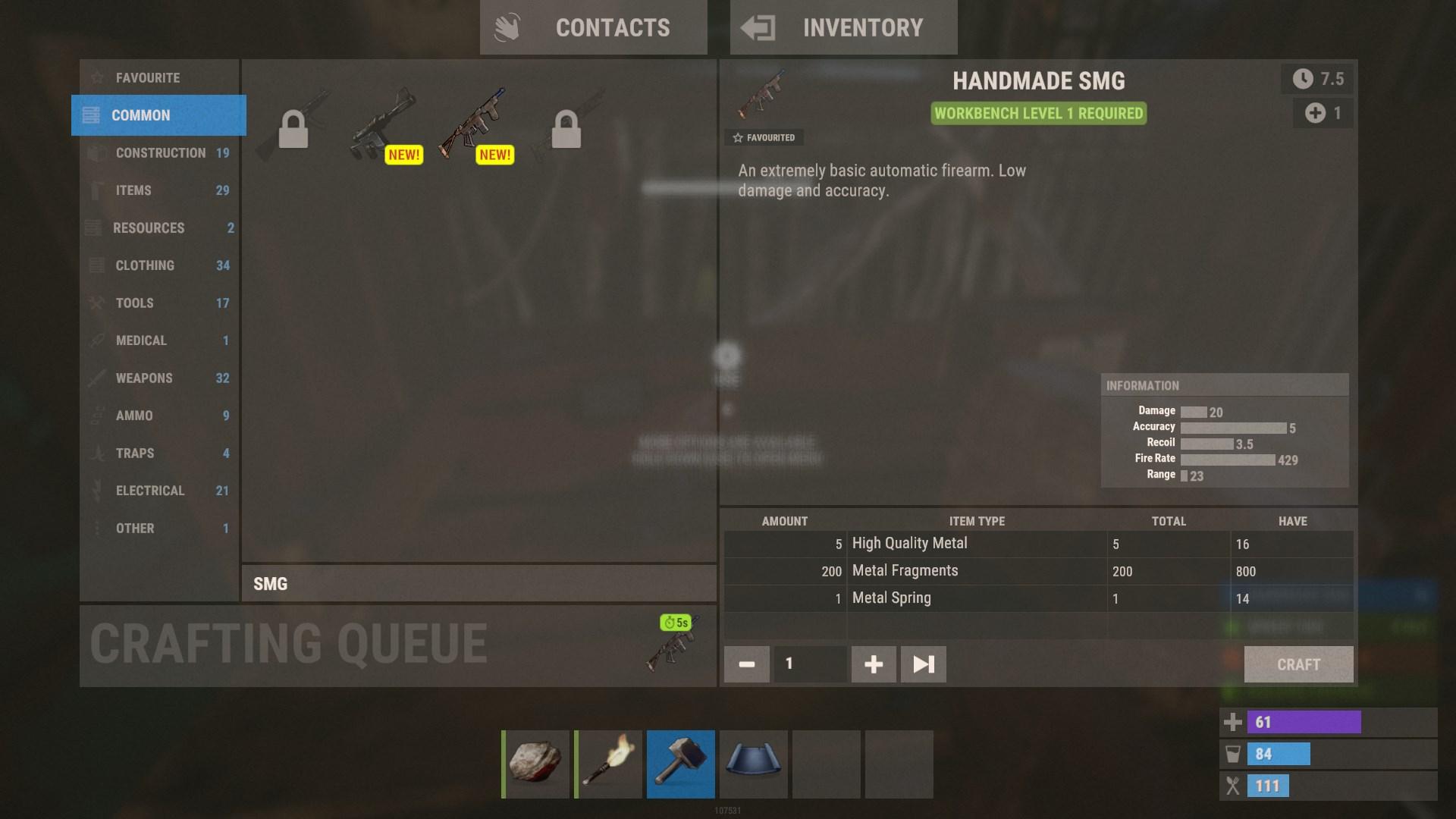 Zbierz swój sztab, fragmenty metalu i źródło w Rust