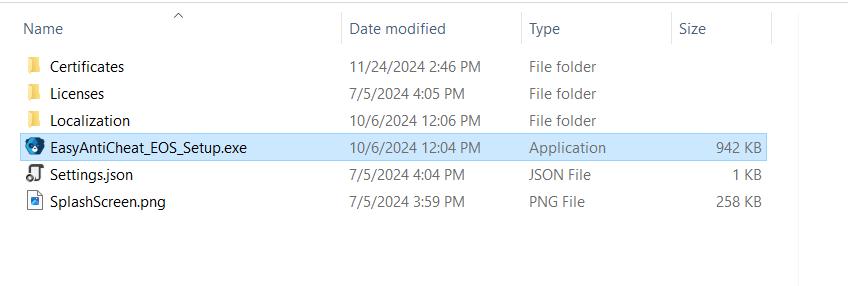 Napraw Easy Anti-Cheat za pomocą pliku instalacyjnego w katalogu Rust