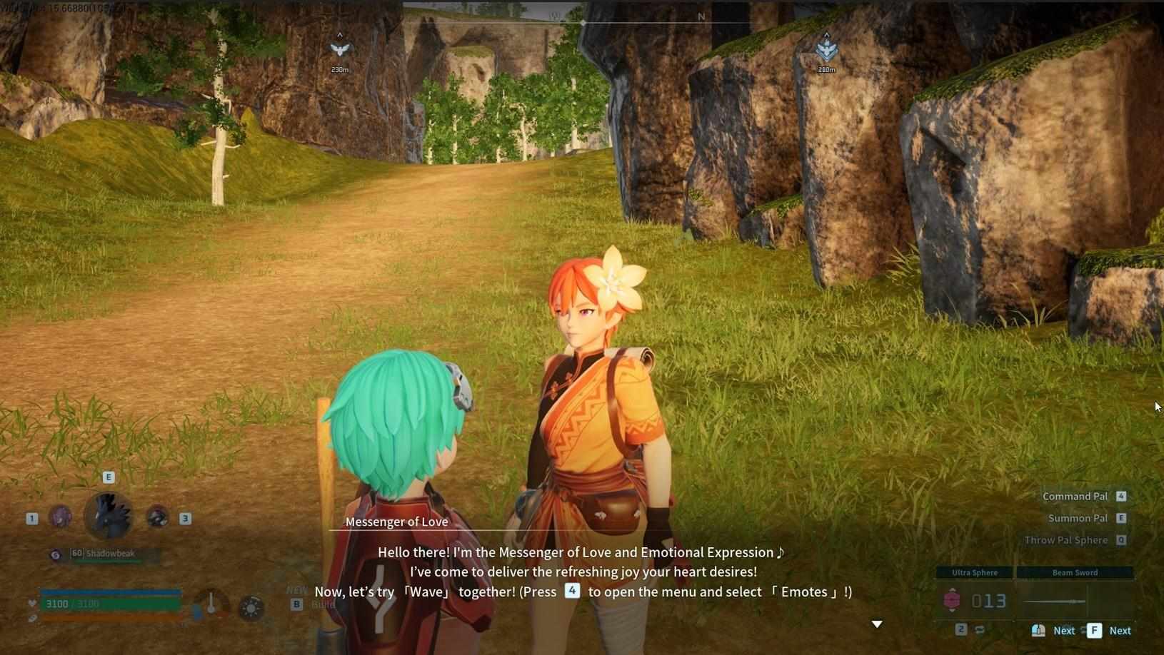 Watch carefully as the Messenger performs an emote