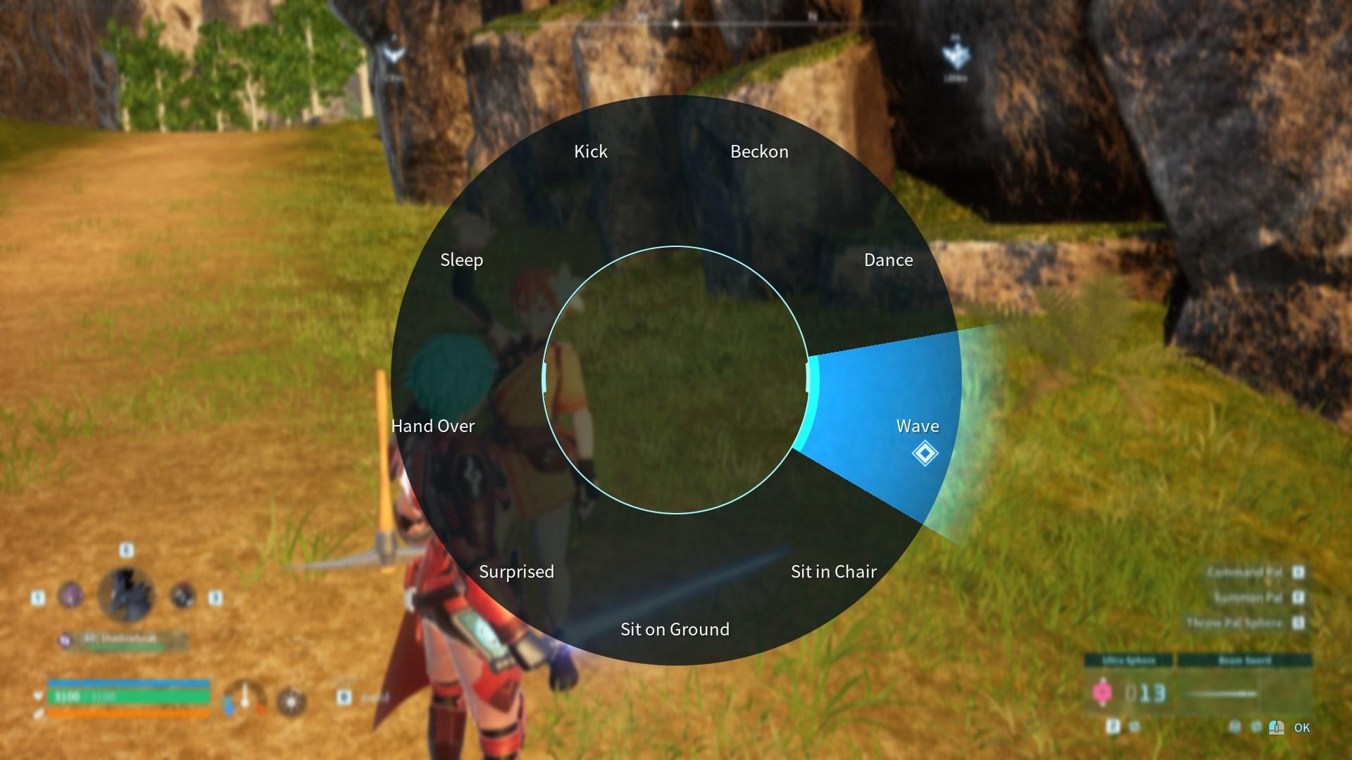 Open the emote wheel and match their gesture