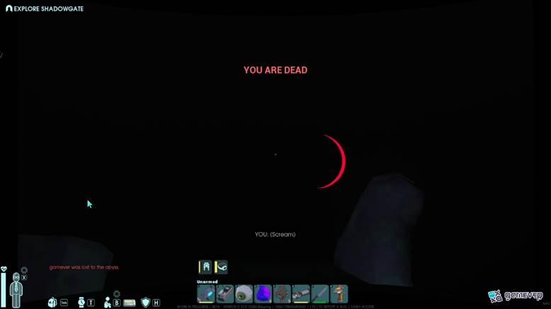 Reinicia el juego para ver si tu bolsa de la muerte aparece en el puesto de seguridad de Warren en Abiotic Factor.