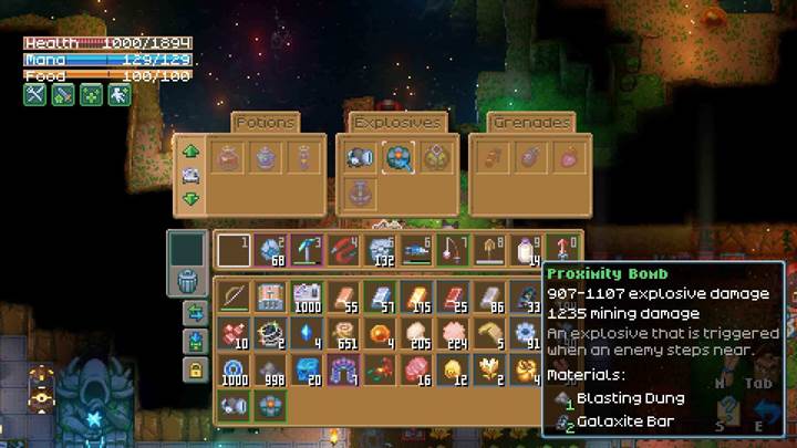 Craft the Alchemist Table to unlock bomb recipes in Core Keeper.