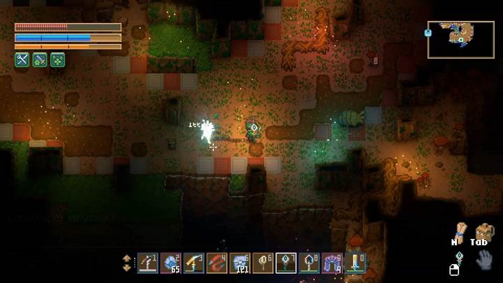 Teste den Chaosstab gegen Elitegegner, um maximale Kampfeffizienz in Core Keeper zu erreichen.