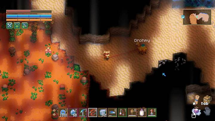 Füttere den Drohmble regelmäßig, um Explosiv-Dung in Core Keeper zu produzieren.