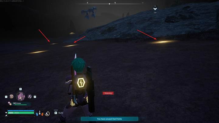 Zlokalizuj świecący piasek Nightstar w pobliżu plaży w nocy w aktualizacji Palworld Feybreak