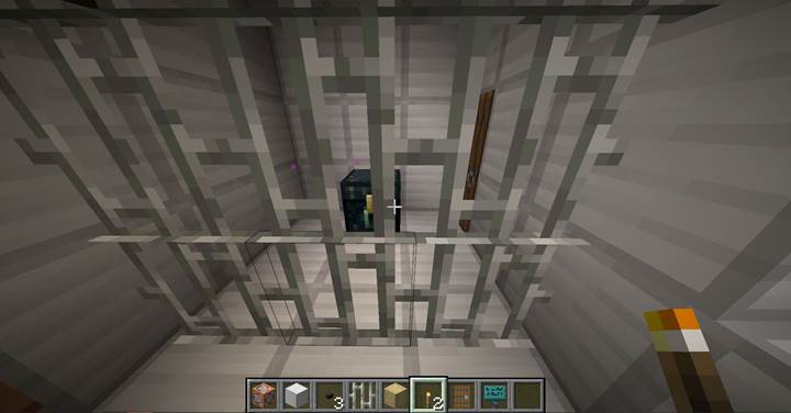 Add drama to your vault by making the bars vanish with sound in Minecraft.