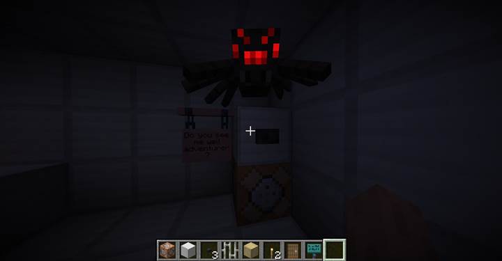 Lass einen dunklen Raum leuchten, indem du mit einem Knopfdruck Fackeln spawnen lässt in Minecraft.