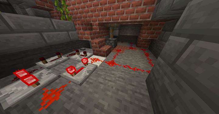 Baue eine Redstone-Schleife mit Repeatern für einen unendlichen Kolben-Zyklus.