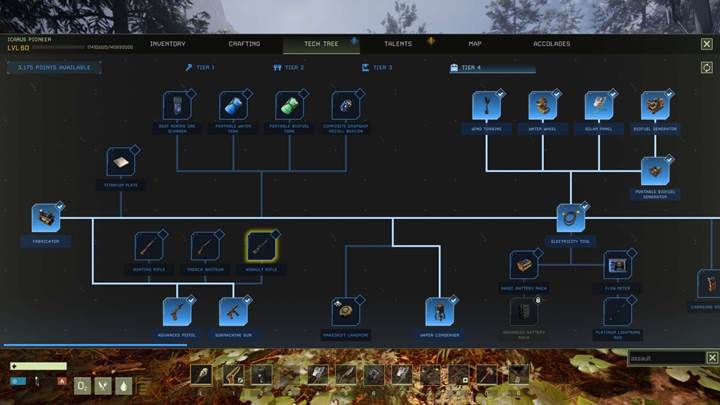 Unlock the assault rifle in Tier 4 of the tech tree in Icarus.