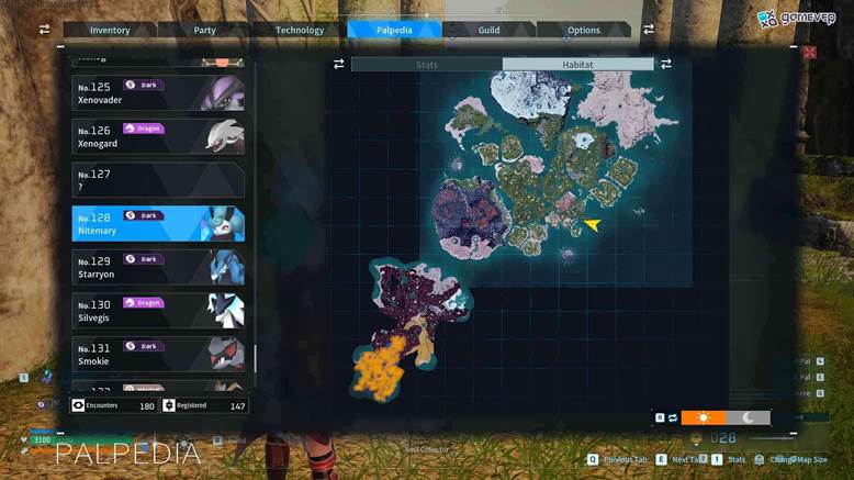 Adéntrate en la Isla Feybreak para localizar a Nitemary en Palworld.