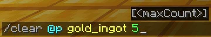 Entferne Goldbarren aus dem Inventar eines Spielers mit einem einzigen Clear-Befehl.