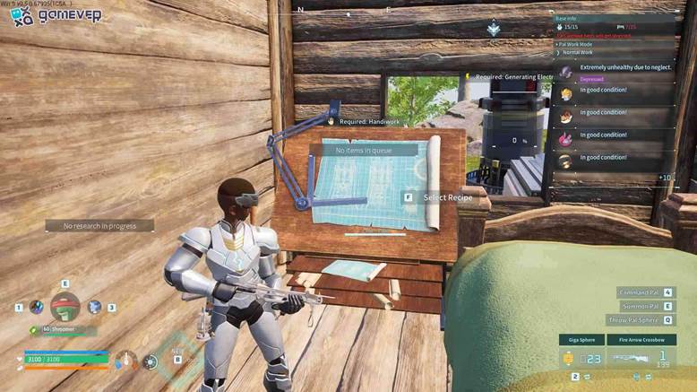 Coloca tu Mesa de Diseño en un lugar conveniente de tu base.