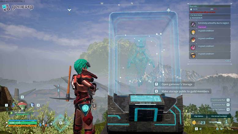 Coloca el Almacén Dimensional de Pals en tu base.
