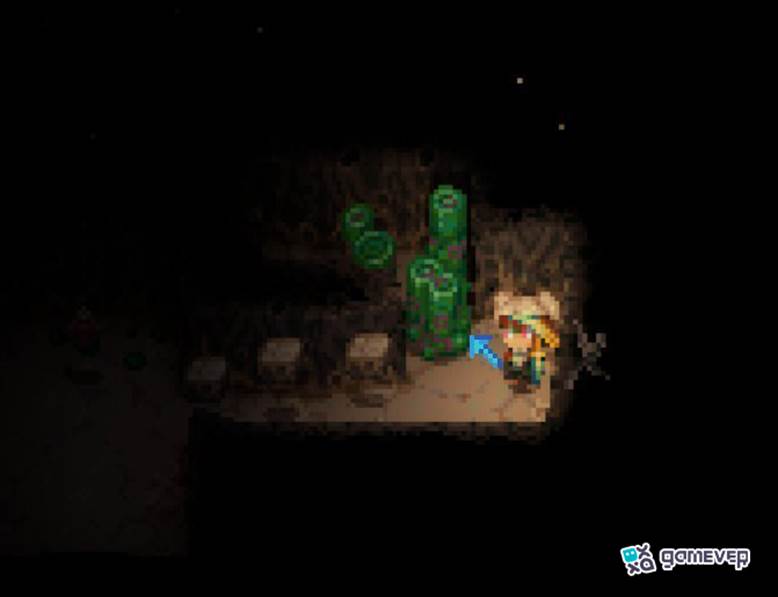 Explora el bioma Pasaje para localizar Cristales de Pandorium en Core Keeper.