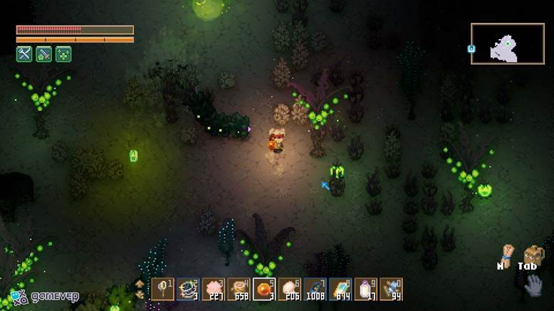 Caza Mimitos en el bioma Pasaje para reunir Citoplasma en Core Keeper.