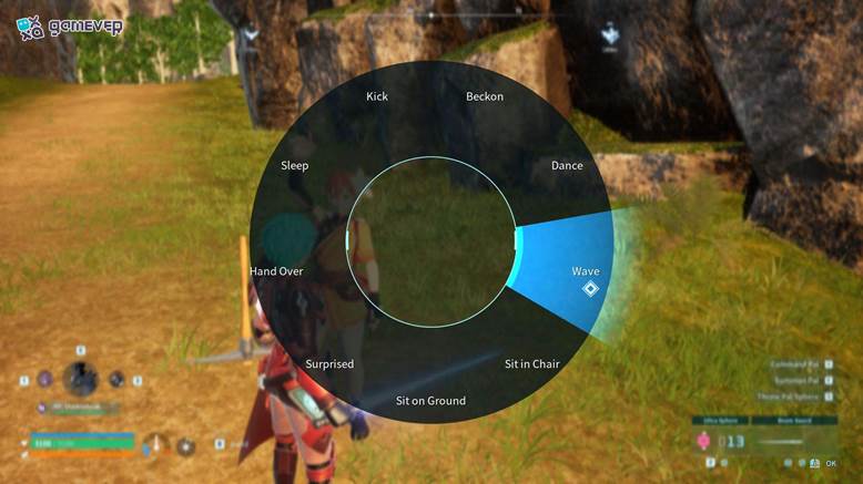 Abre la rueda de emotes y haz coincidir el gesto