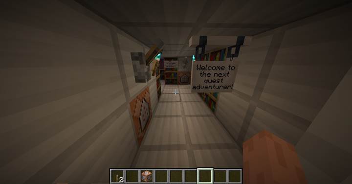 Podłącz dźwignię do bloku poleceń, aby uruchomić logikę przygody w grze Minecraft.