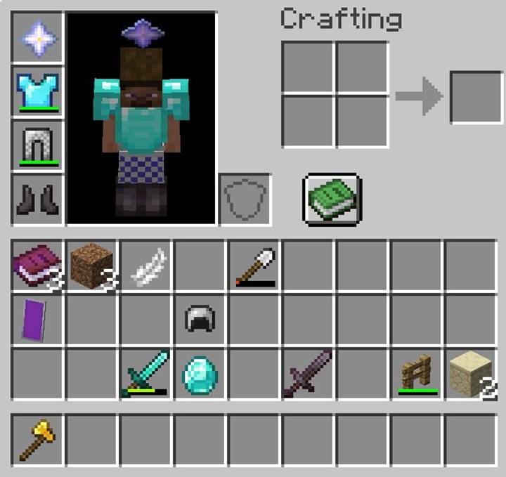 Przypisz zachowanie ślizgania się do nakrycia głowy lub butów w grze Minecraft.