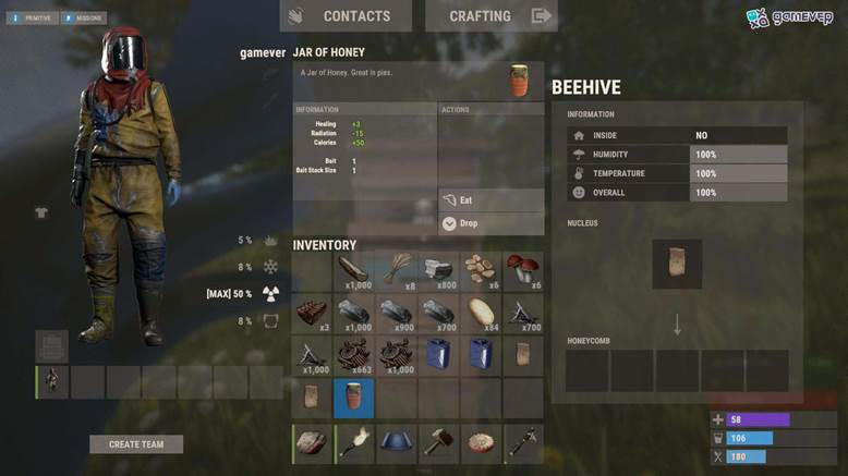 Vende frascos de miel en el Campamento Bandido para farmear chatarra pasivamente en Rust.