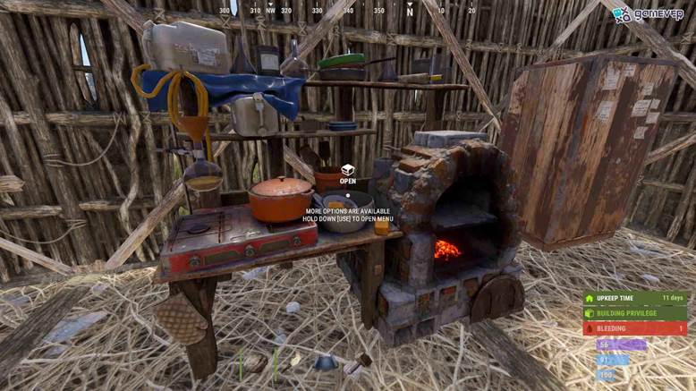 Coloca tu Banco de Cocina en un lugar seguro en Rust.