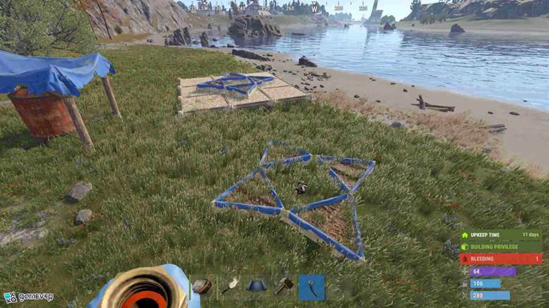 Coloca un macetero triangular en una base triangular en Rust: la Actualización de Fabricación.