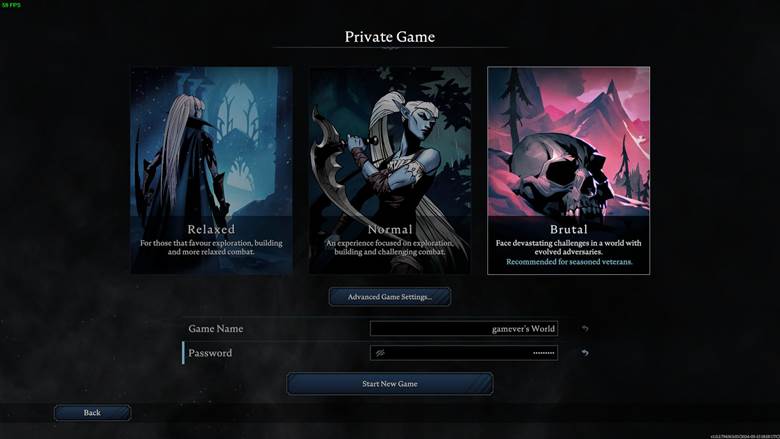 Passe deinen Servernamen und Spielmodus an.