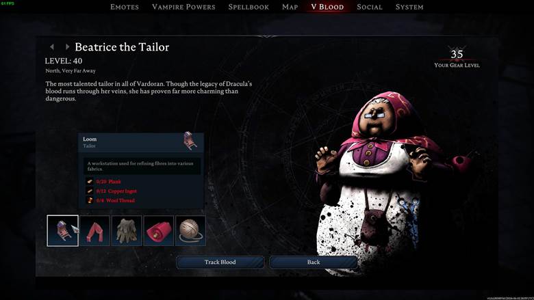 Besiege Beatrice die Schneiderin, um den Webstuhl in V Rising freizuschalten.