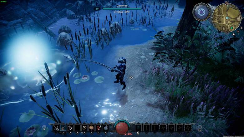 Fische an goldenen Stellen in V Rising.