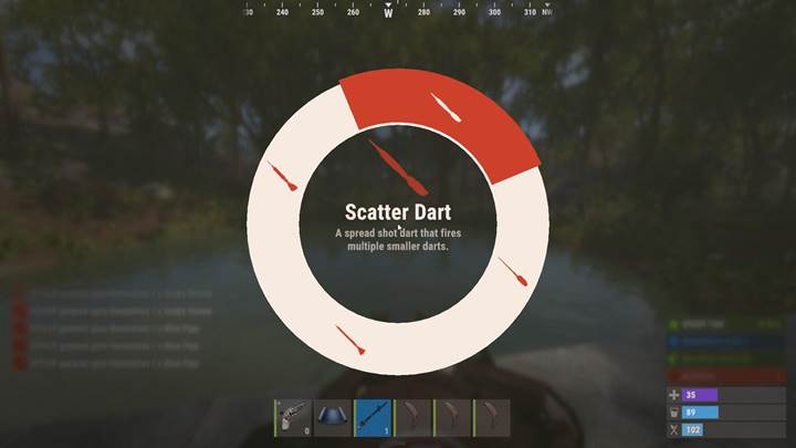 Wechsle die Darttypen mitten im Kampf, indem du R gedrückt hältst und deine taktische Option wählst.