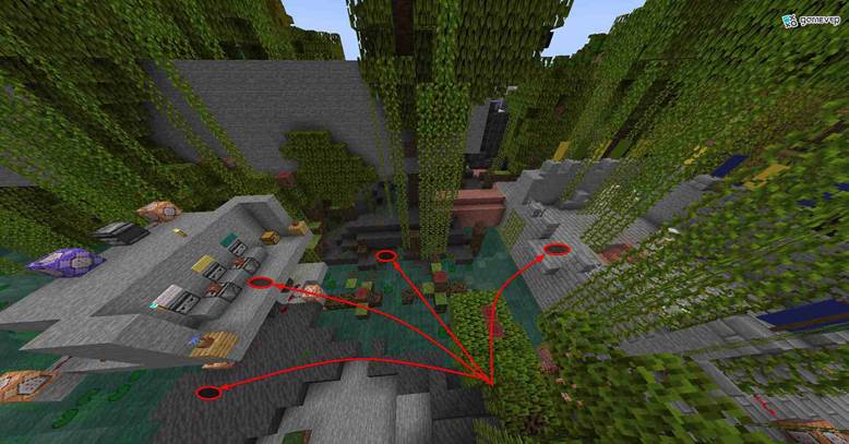 Usa la teletransportación para mover a los jugadores a arenas de jefes en Minecraft.