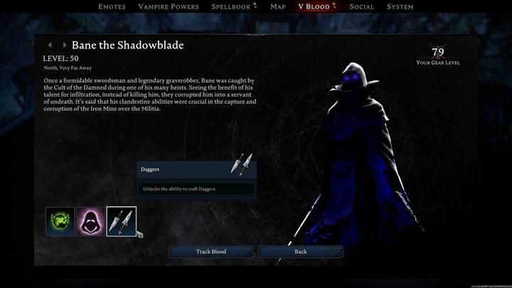 Track Bane the Shadowblade across Dunley Farms using your Blood Altar.