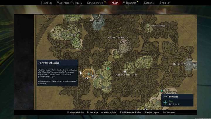 Use silverlight waygate and bat form to fly into fortress courtyard safely.