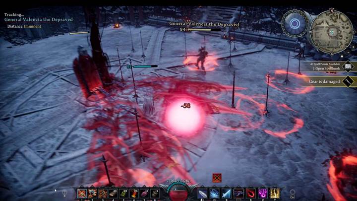 Regne Fernschaden auf das sich drehende eiserne Gerät im V Rising Oakveil Update.