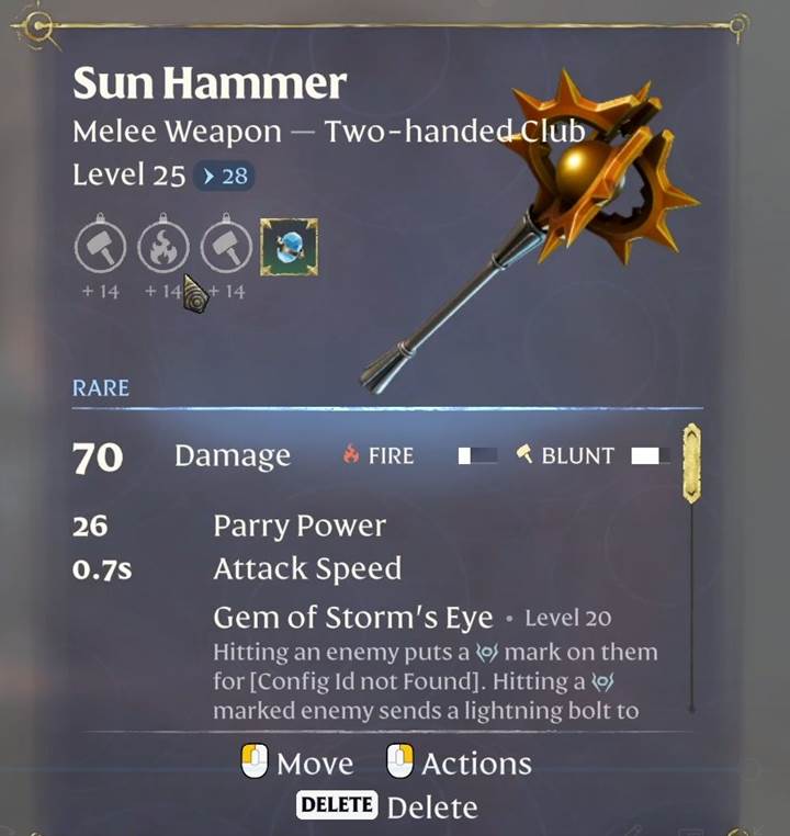 Slot the Storms Eye into your weapon in Enshrouded Thralls of Twilight Update.
