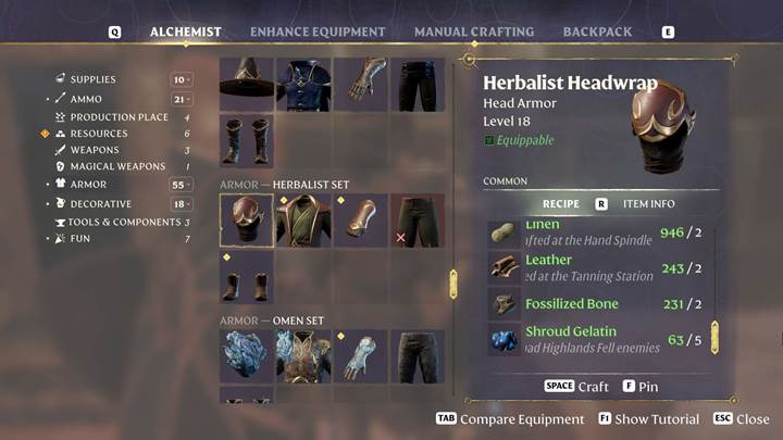 Weave magical wards at the Alchemy Station in Enshrouded Thralls of Twilight Update.