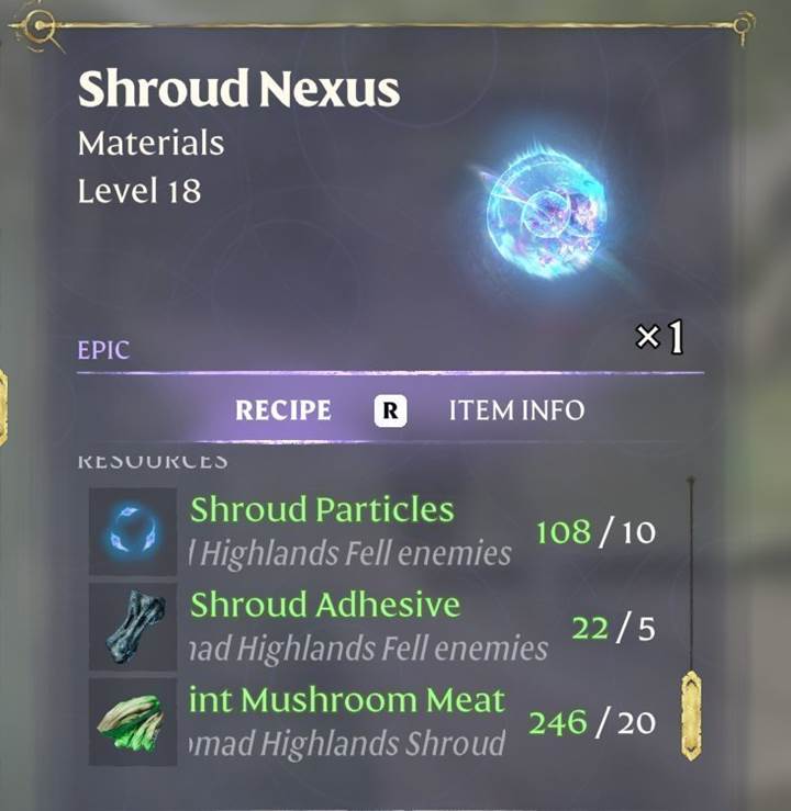 Braue Miasma Nexus-Bomben im Enshrouded Thralls of Twilight Update.