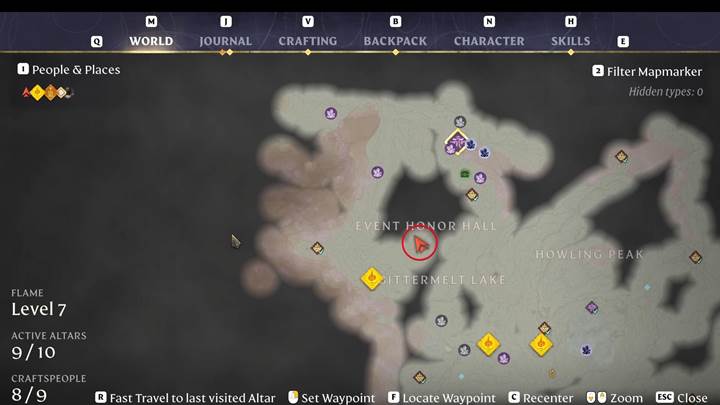 Steige zu den Albaneve-Gipfeln in Enshrouded auf.