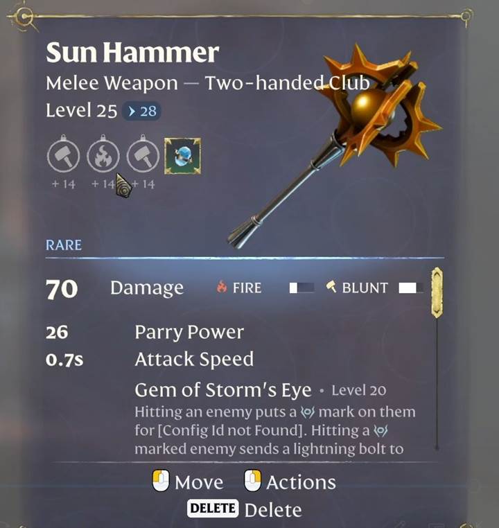 Stecke das Sturmauge in deine Waffe im Update der Enshrouded Thralls of Twilight.