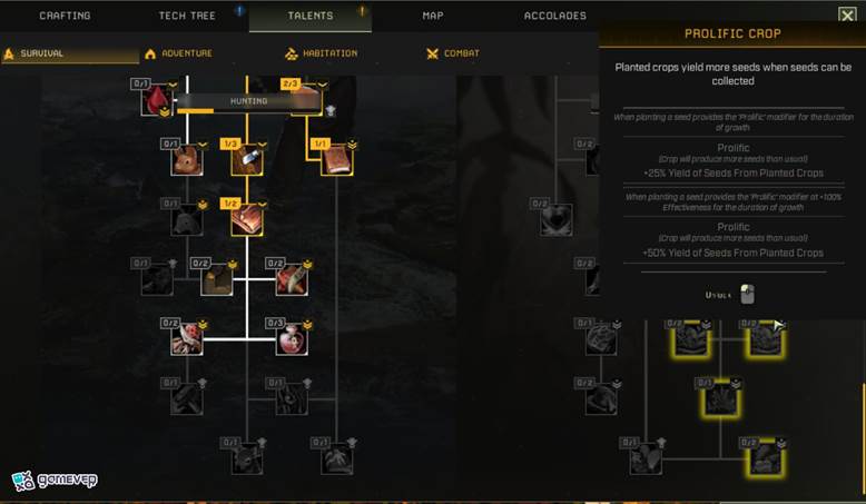 Combínala con talentos para obtener aún más rendimiento de semillas en Icarus.
