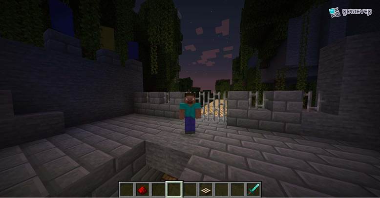 Activa el modo nocturno para ver cómo aparece el puente luminoso de Minecraft.