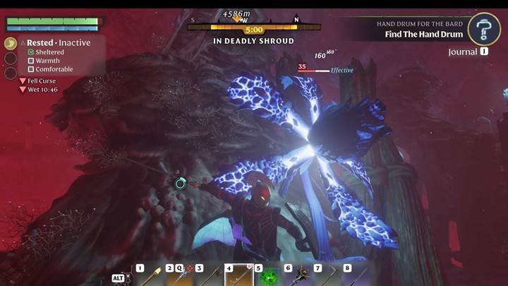 Strike down Vicious Vines with a sturdy weapon to harvest petals in Enshrouded Thralls of Twilight.