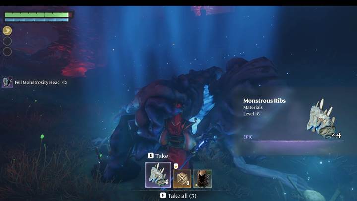 Prepare fire-based and piercing weapons before battling the Fell Monstrosity.